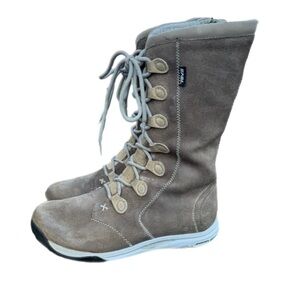 Womens Teva Vero WP Gray Taupe Suede Tall Zip Insulated Winter Boots Size 6 M